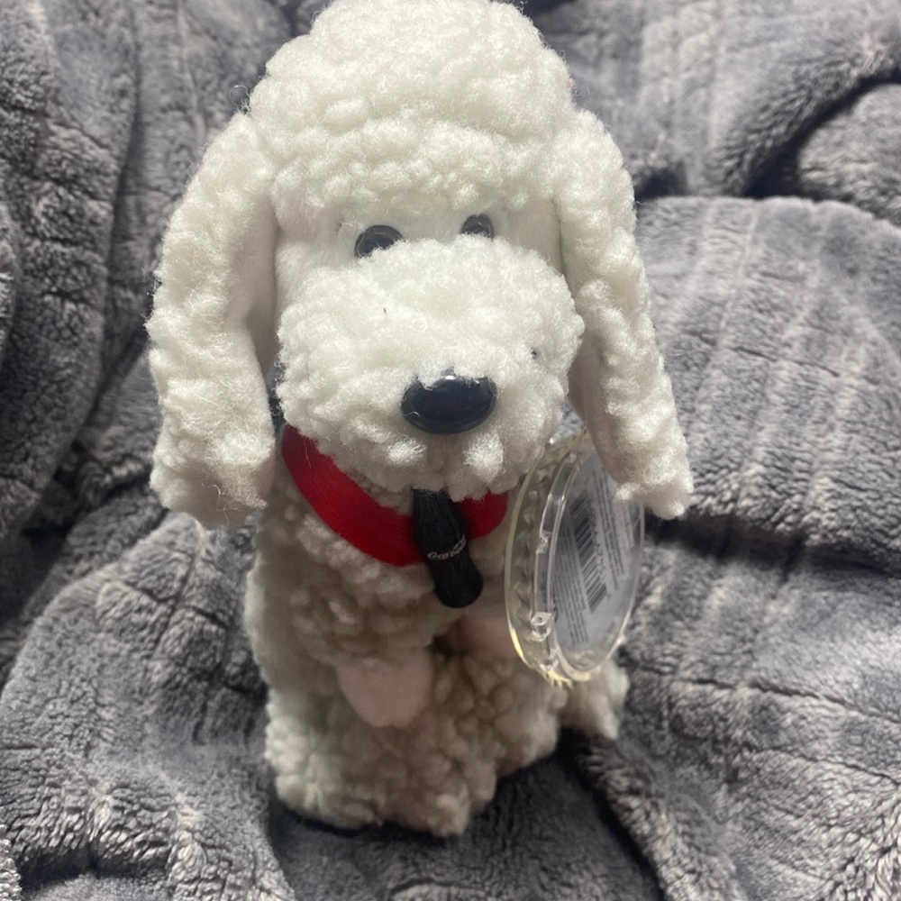Vintage Coca Cola poodle stuffed animal/ plush toy